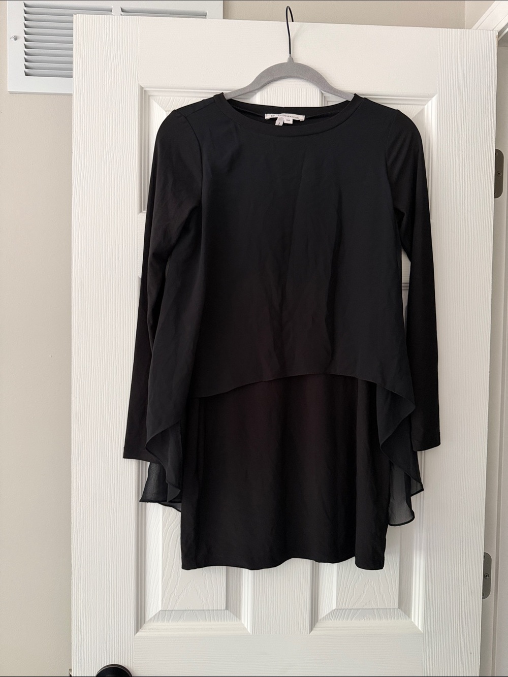 BCBGeneration Black High-Low Long Sleeve Dress